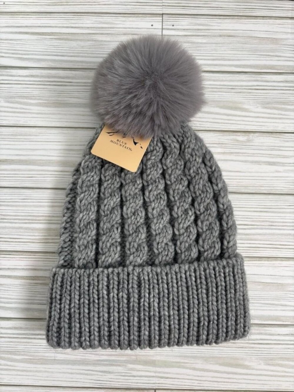 Blue Mountian Knit Beanie - Gray